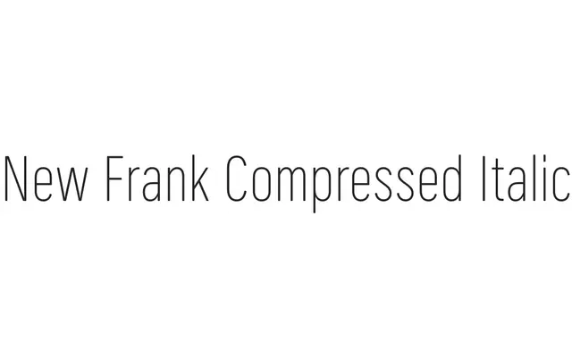 New Frank Compressed Italic specimen from Newlyn