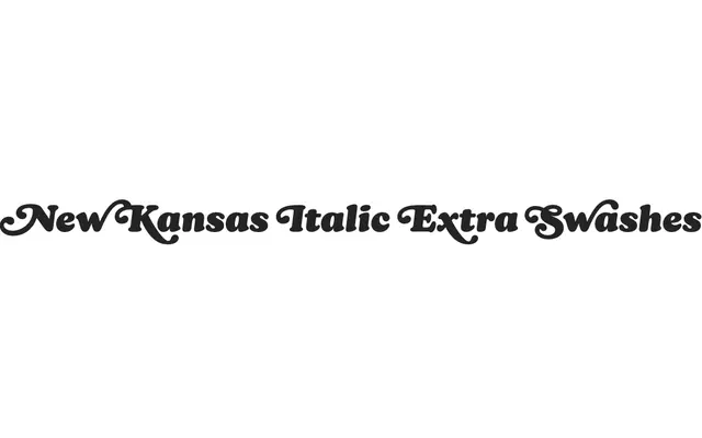 New Kansas Italic Extra Swashes specimen from Newlyn
