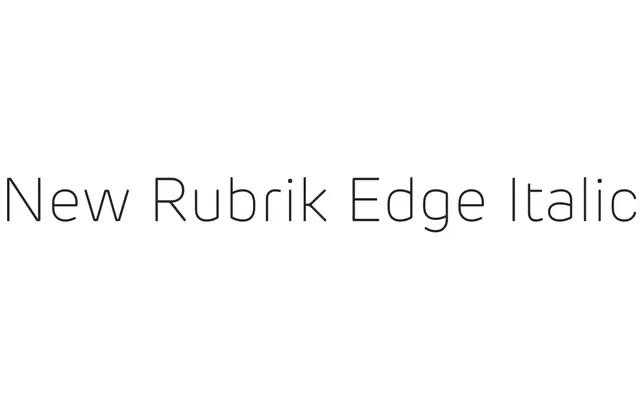 New Rubrik Edge Italic specimen from Newlyn