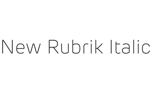 New Rubrik Italic specimen from Newlyn