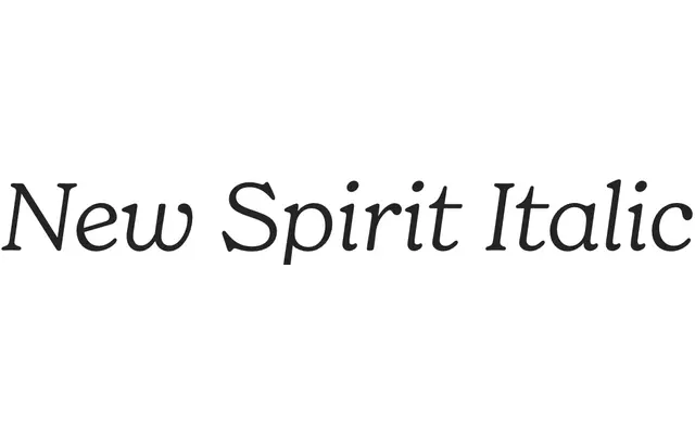 New Spirit Italic specimen from Newlyn
