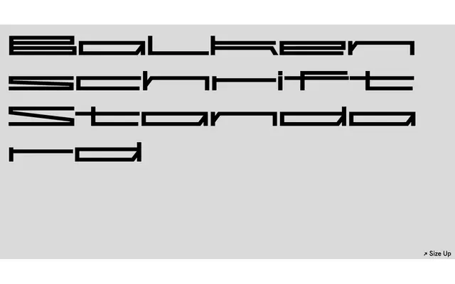 Balkenschrift Standard specimen from Nice To Type