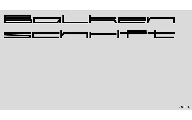 Balkenschrift specimen from Nice To Type