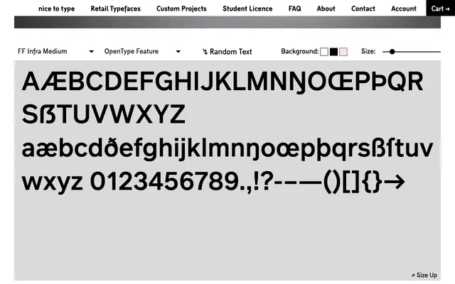 FF Infra specimen from Nice To Type