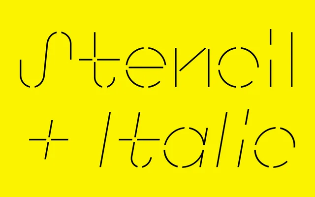 Neue Sammlung Stencil specimen from Nice To Type