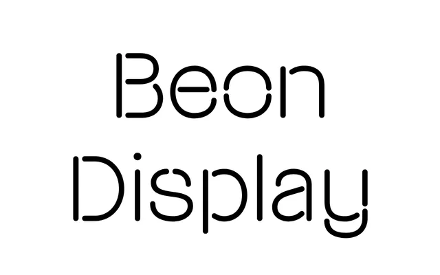 Beon Display specimen from Noir Blanc Rouge