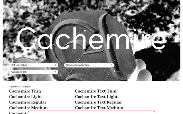 Cachemire specimen from Noir Blanc Rouge