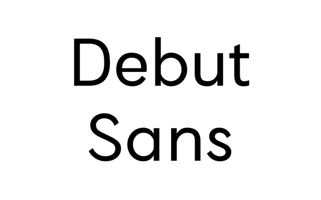 Debut Sans specimen from Noir Blanc Rouge