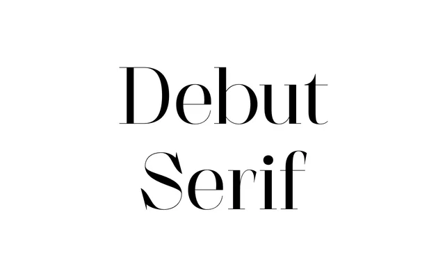 Debut Serif specimen from Noir Blanc Rouge