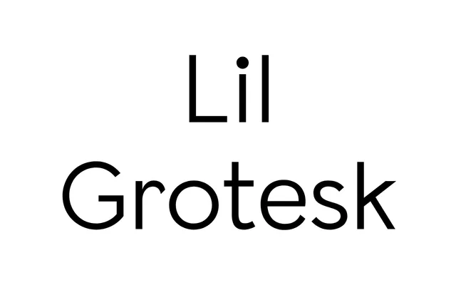 Lil Grotesk specimen from Noir Blanc Rouge