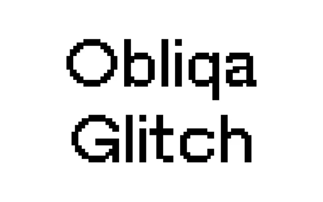 Obliqa Glitch specimen from Noir Blanc Rouge