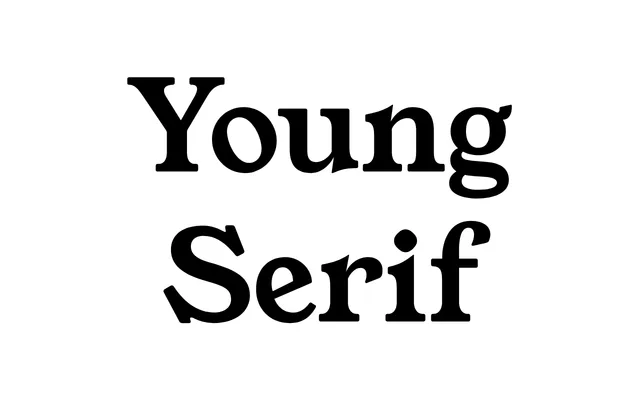 Young Serif specimen from Noir Blanc Rouge