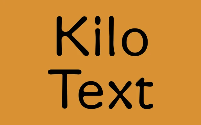 Kilo Text specimen from Nomad Type