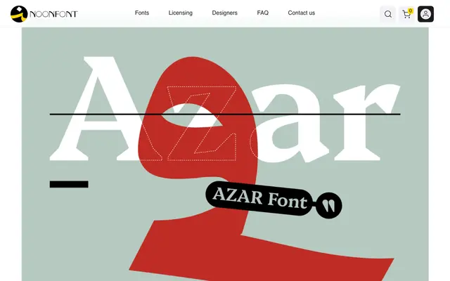Azar specimen from NoonFont