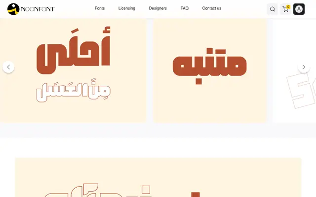 Block specimen from NoonFont