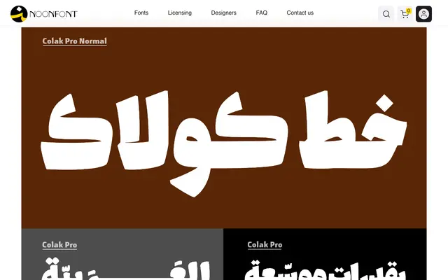 Colak Pro specimen from NoonFont