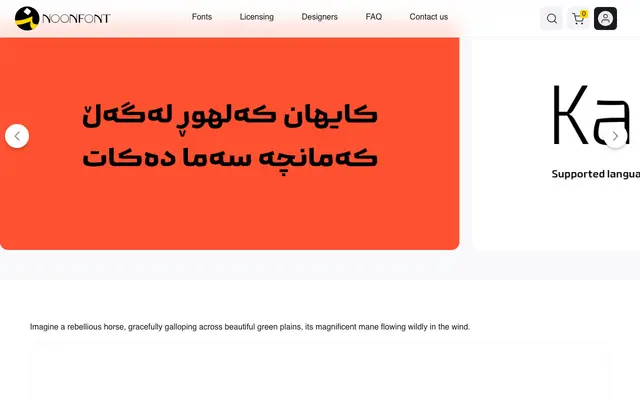 Kamand specimen from NoonFont