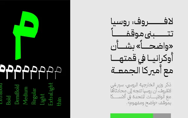 Radical specimen from NoonFont