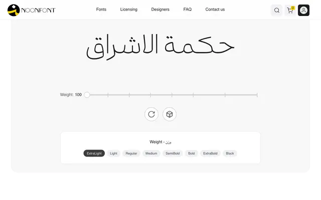 Ravagh specimen from NoonFont