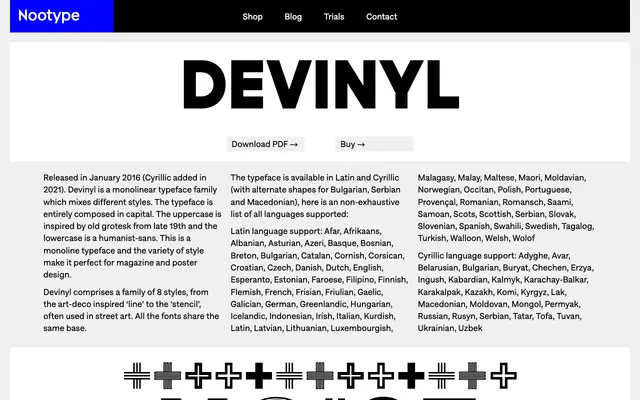 Devinyl specimen from Nootype