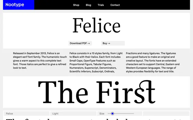Felice specimen from Nootype