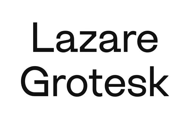 Lazare Grotesk specimen from Nootype