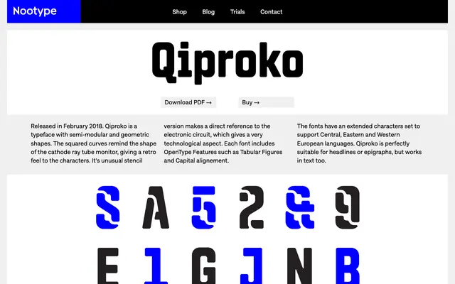 Qiproko specimen from Nootype