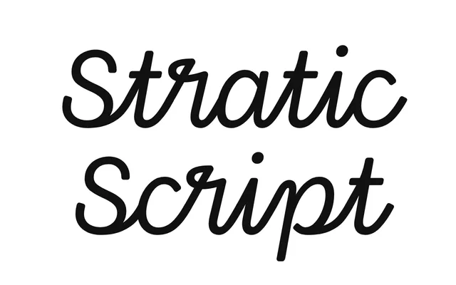 Stratic Script specimen from Nootype