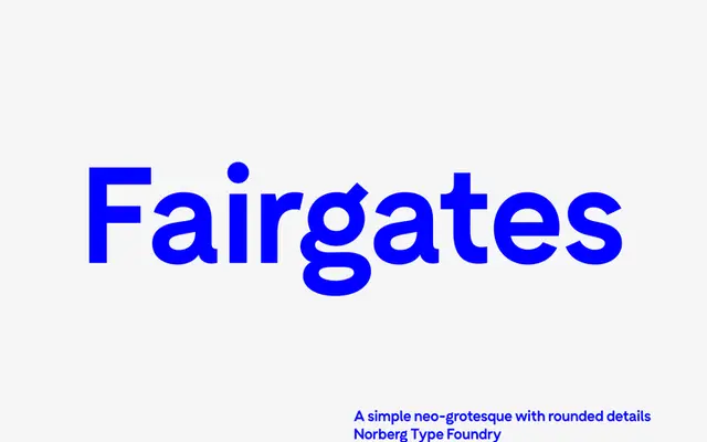 Fairgates specimen from Norberg Type Foundry