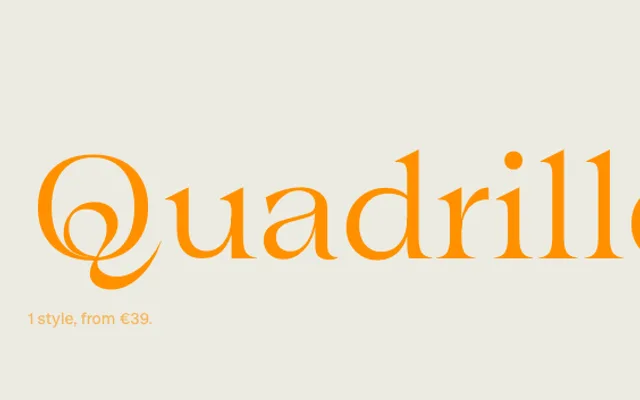 Quadrille specimen from Nordtype