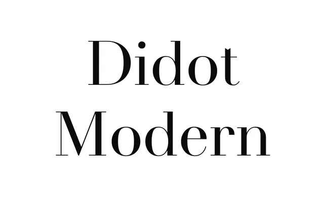 Didot Modern specimen from Nouvelle Noire