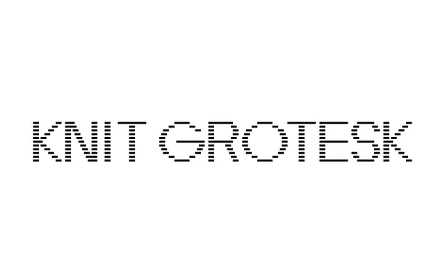Knit Grotesk specimen from Nouvelle Noire