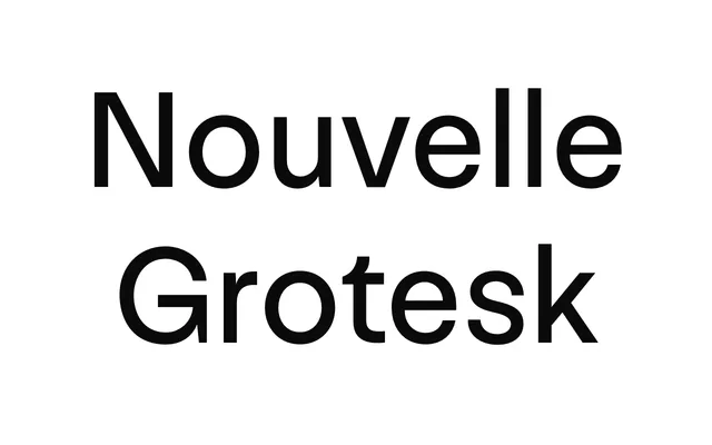 Nouvelle Grotesk specimen from Nouvelle Noire