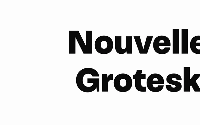 Nouvelle Grotesk specimen from Nouvelle Noire