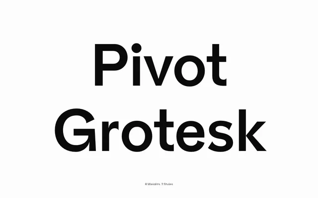 Pivot Grotesk specimen from Nouvelle Noire