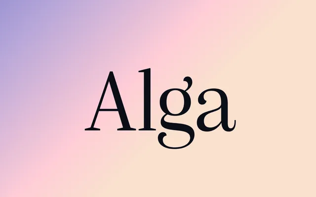 Alga specimen from Nova Type Foundry