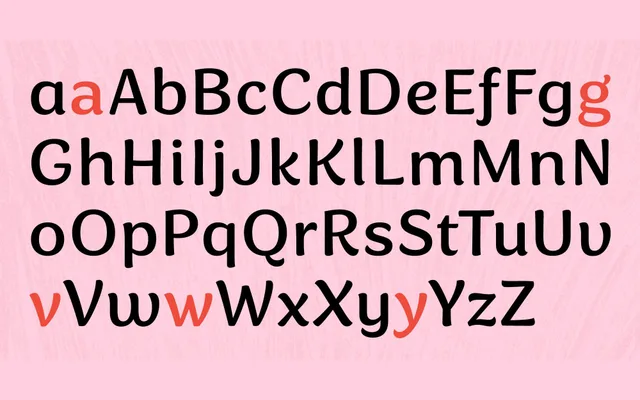 Baga specimen from Nova Type Foundry