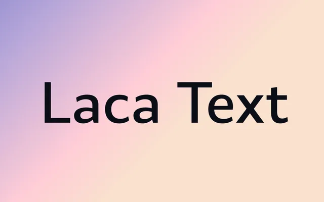 Laca Text specimen from Nova Type Foundry