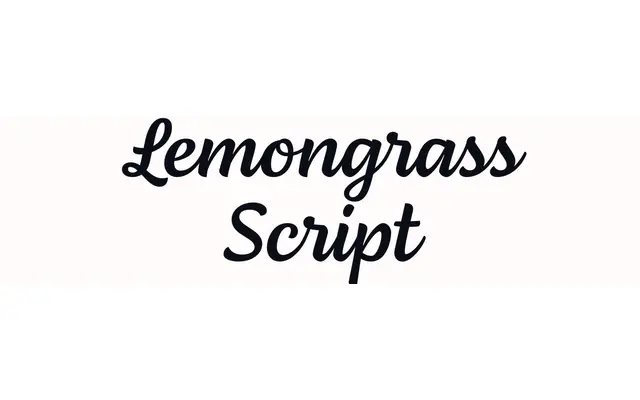 Lemongrass Script specimen from Nova Type Foundry