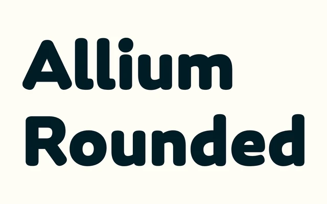 Allium Rounded specimen from Occupant Fonts