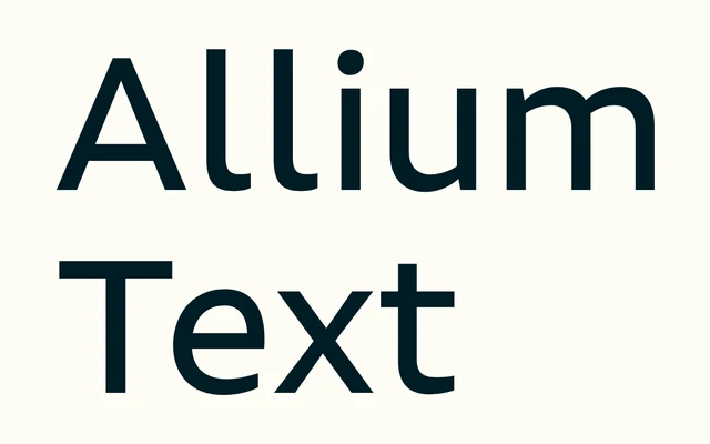 Allium Text specimen from Occupant Fonts