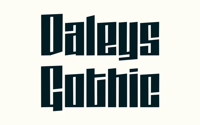 Daleys Gothic specimen from Occupant Fonts