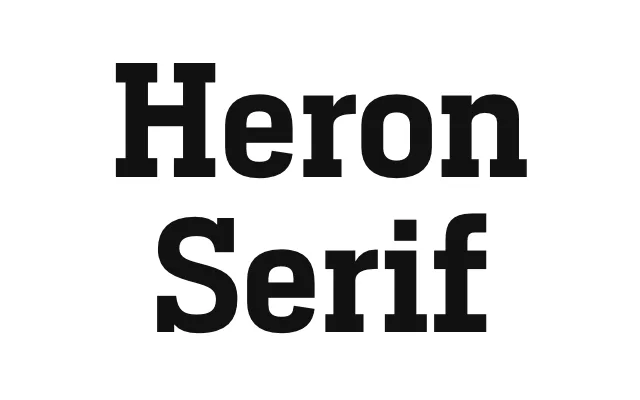 Heron Serif specimen from Occupant Fonts