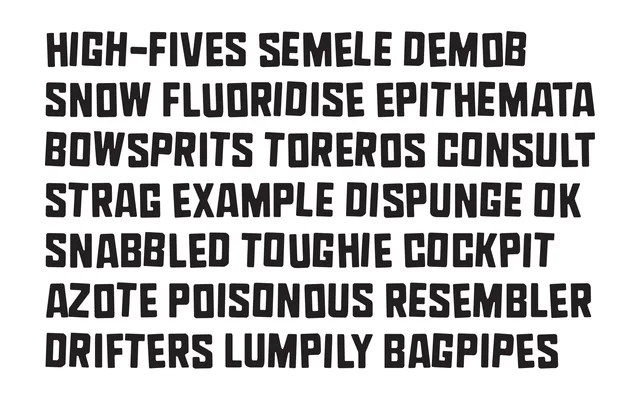 Icebox Magnet specimen from Occupant Fonts