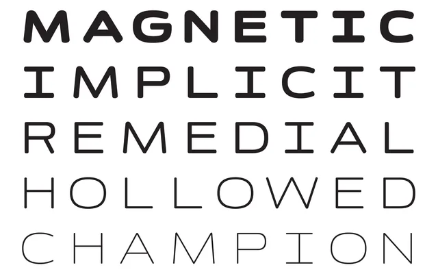 Occupant Tabular specimen from Occupant Fonts