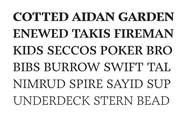 Prensa specimen from Occupant Fonts