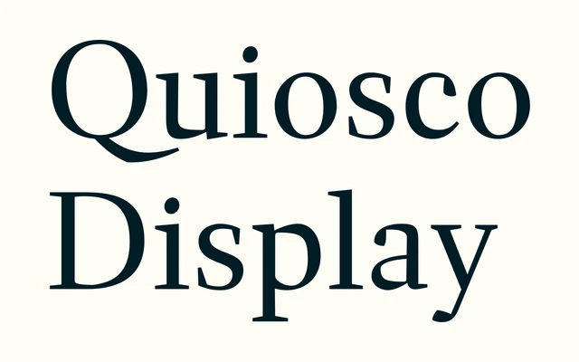 Quiosco Display specimen from Occupant Fonts