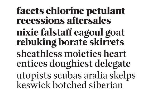 Quiosco Display specimen from Occupant Fonts