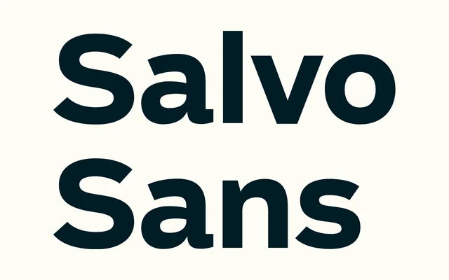 Salvo Sans specimen from Occupant Fonts