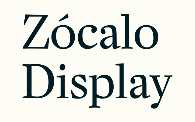 Zócalo Display specimen from Occupant Fonts